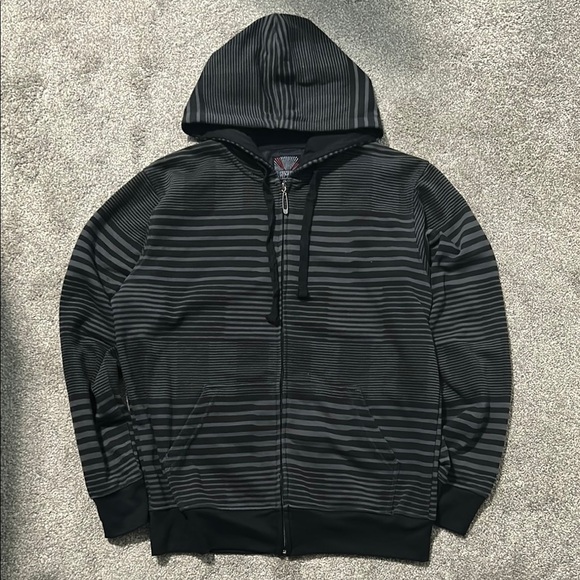 Vintage Other - Y2K Striped River Island Black Hoodie